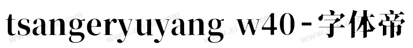 tsangeryuyang w40字体转换